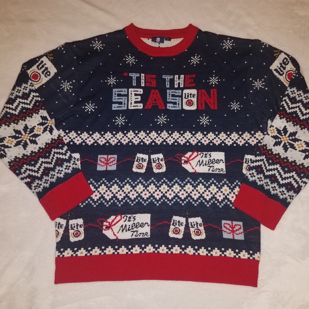 Miller Lite 2020 ugly Christmas sweater